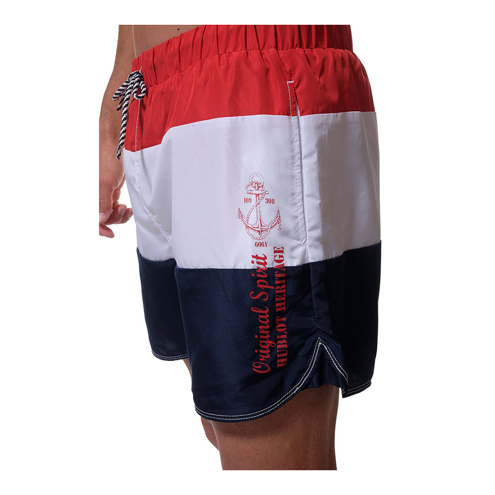 Short de bain rouge avec requin blanc et noir all over BLUE SEVEN - CCV Mode
