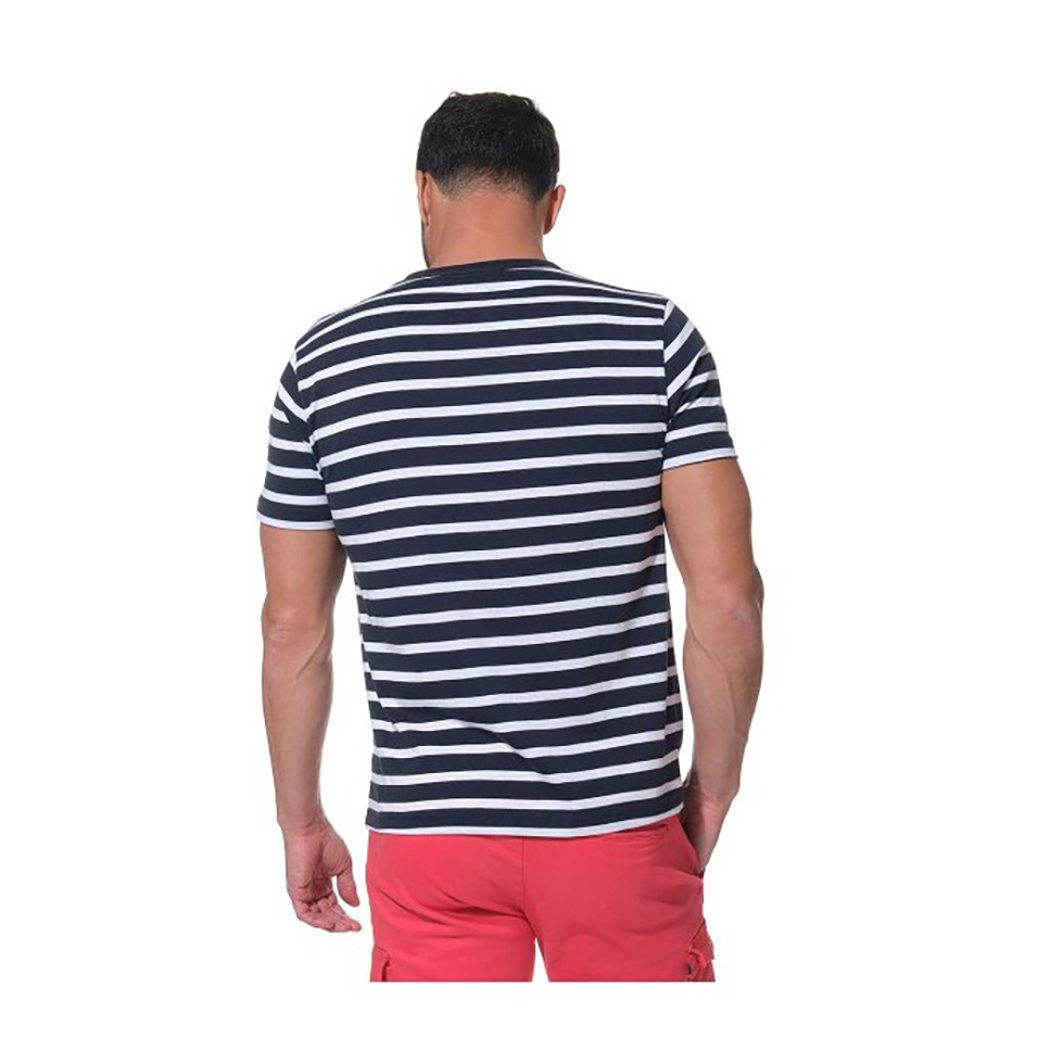Marinière GUER Breizh Ocean - T-shirt Rayé Coton Bio Unisexe Taille XS-4XL Style Marin Français