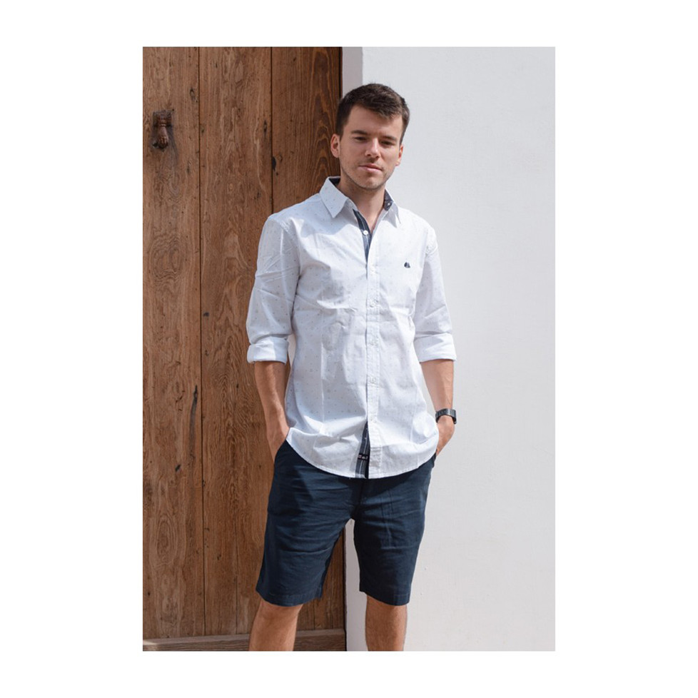 Chemise Huk Kona Homme - Verte, Manches Courtes, Boutonnée, Pêche Et Preppy