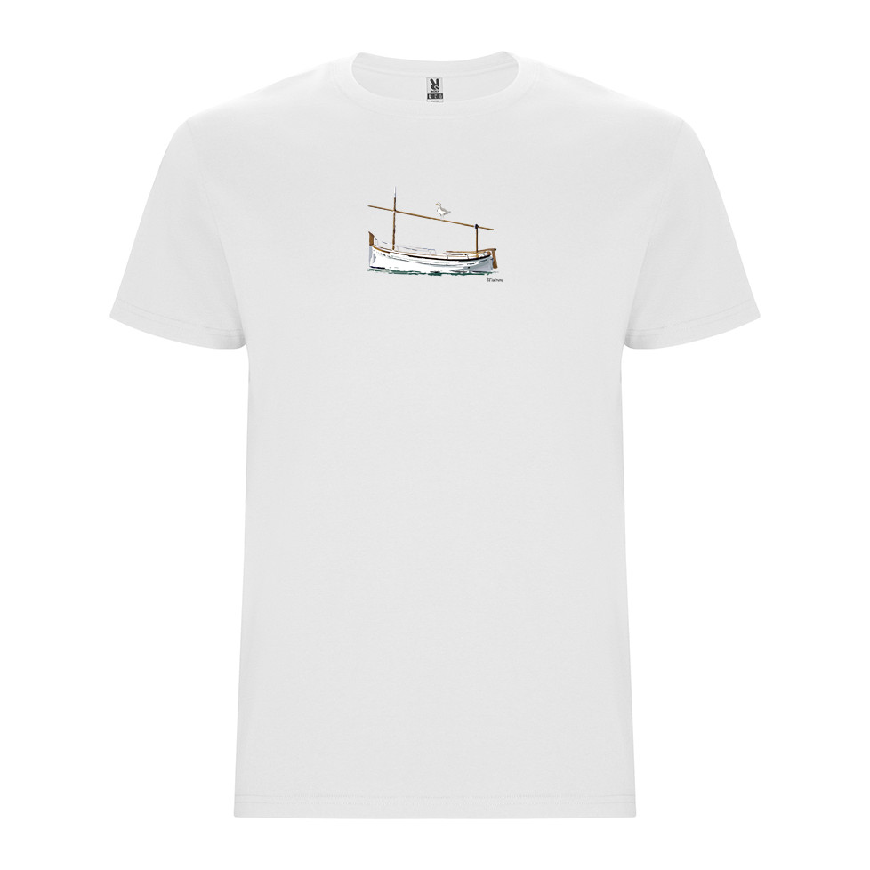 "WHITE LLAÜT" WHITE SHORT-SLEEVED T-SHIRT