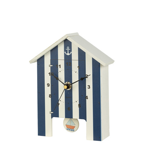 HORLOGE CABINE DE PLAGE BLEU MARINE