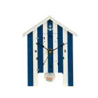 HORLOGE CABINE DE PLAGE BLEU MARINE