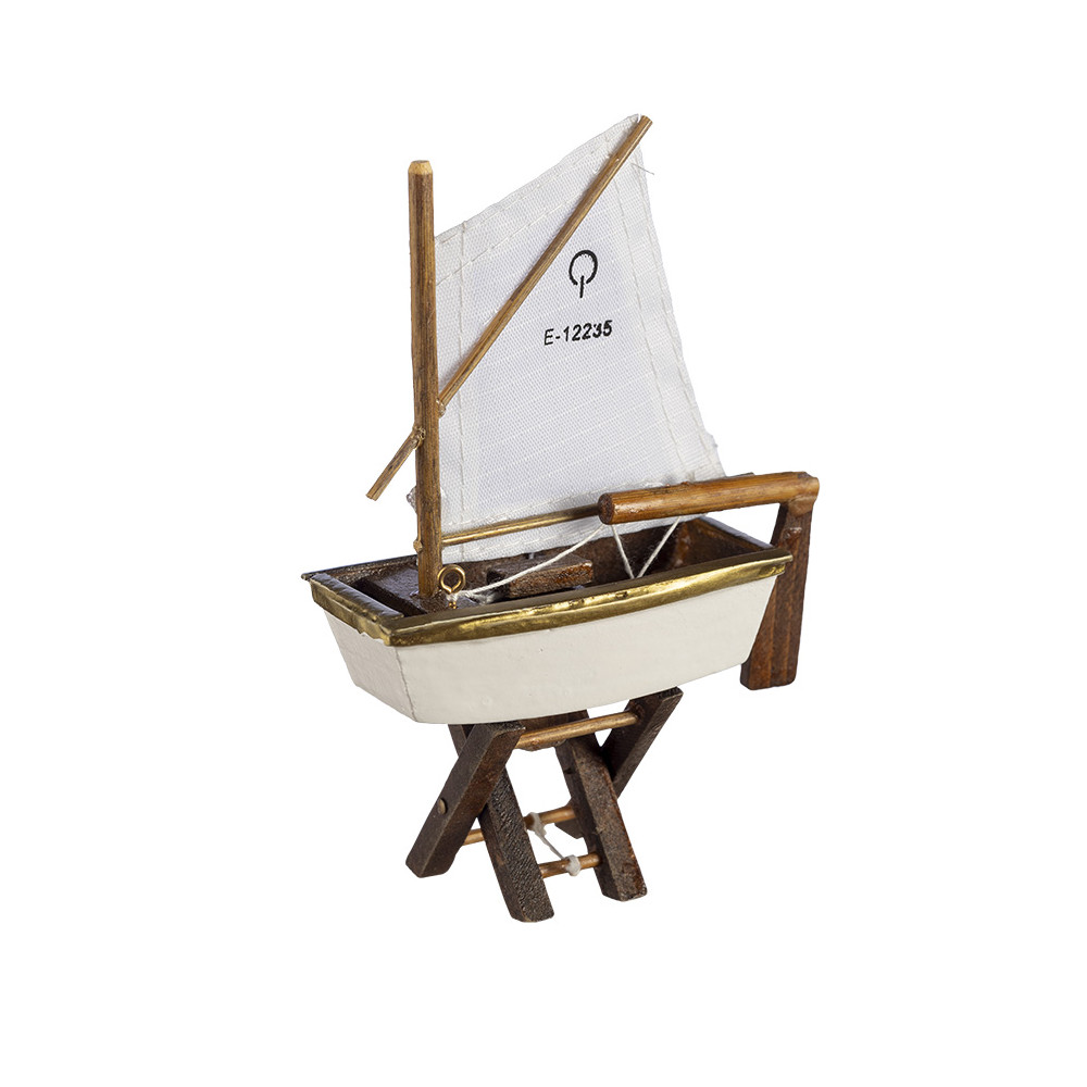 Voilier Vintage En Bois 43x30 Cm | Décoration Marine Miniature Pour Intérieur