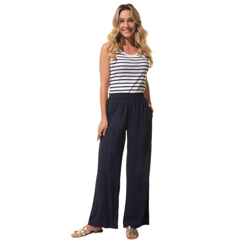 "JOANNA" PANTALÓN ELÁSTICO AZUL MARINO MUJER