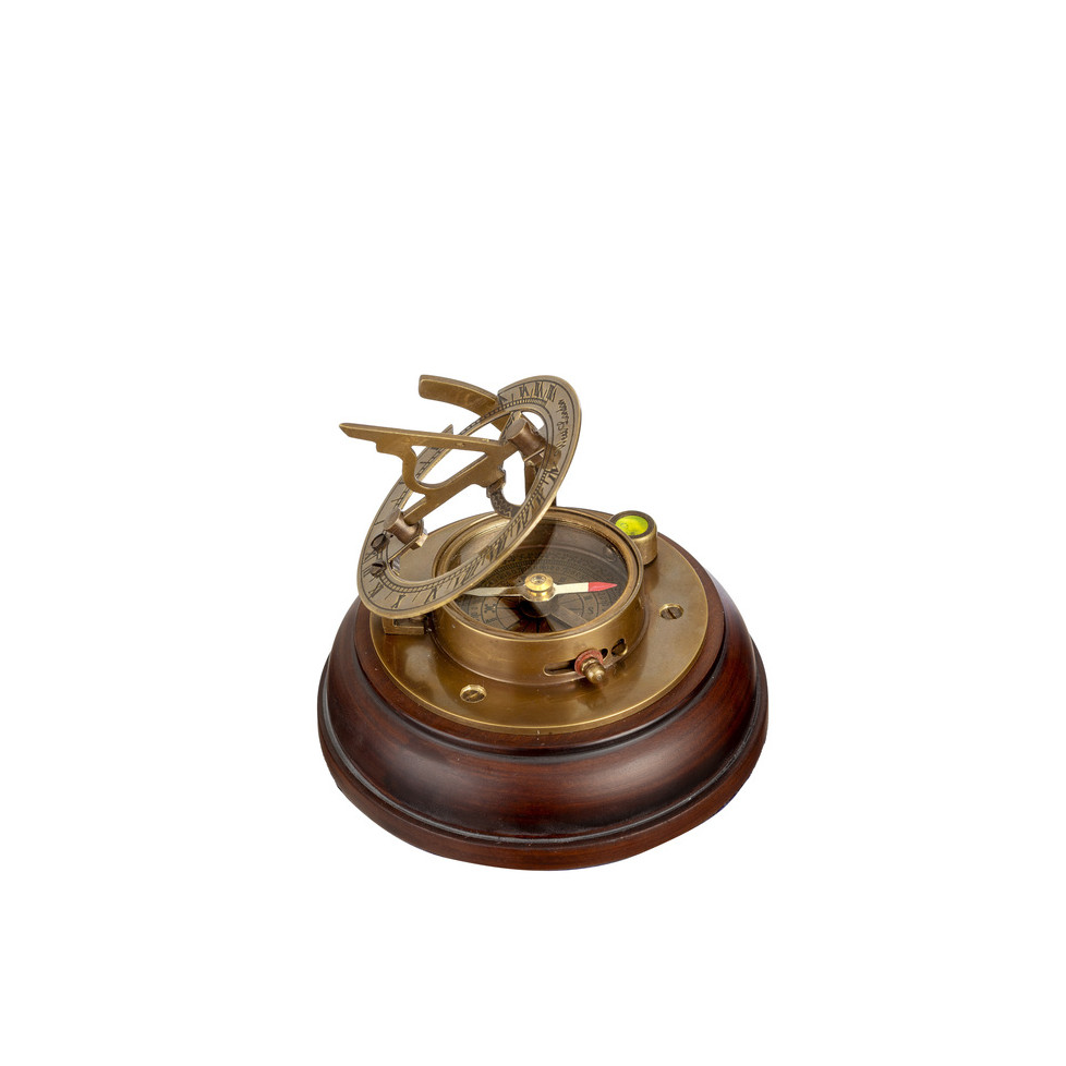 NAUTICAL BRASS SUNDIAL COMPASS