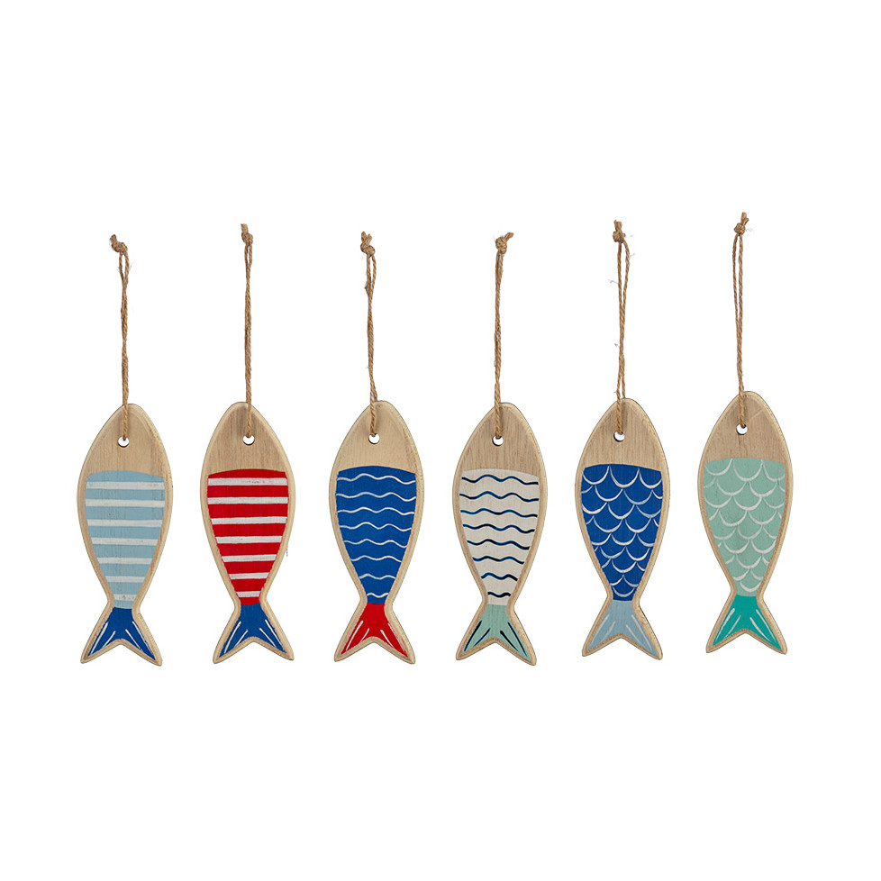 GUIRLANDES DÉCORATIVES POISSONS EN BOIS