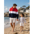 SUDADERA CUELLO ALTO « RACHELLE » COQUELICOT/BLANC/MARINE