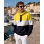 SUDADERA CUELLO ALTO « RACHELLE » SOLEIL/BLANC/MARINE