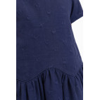 Navy Blue CHILDREN’S DRESS with Heart Pattern