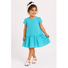 ROBE FILLE COEURS « CELENIA BLEUE TURQUOISE »