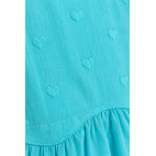 ROBE FILLE COEURS « CELENIA BLEUE TURQUOISE »