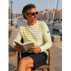 "TRIBORD" MINT LONG-SLEEVE BRETON STRIPE T-SHIRT