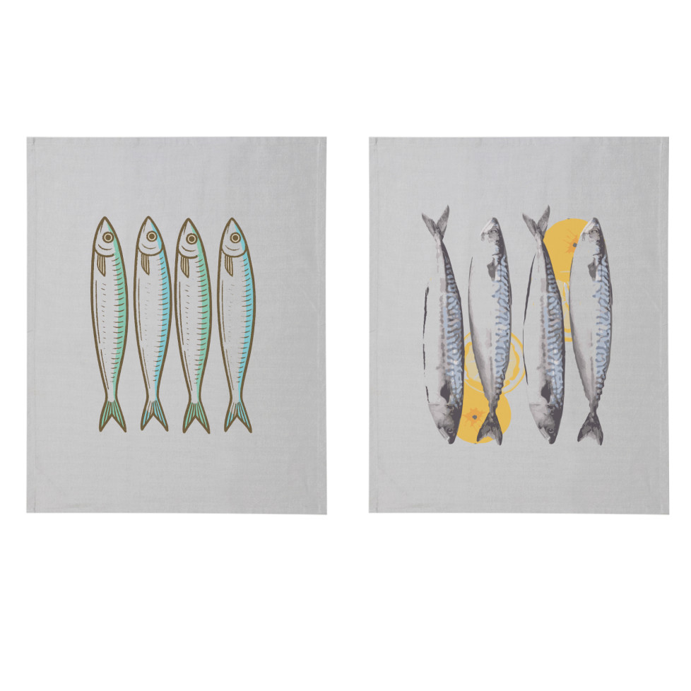 SET DE 2 PAÑOS DE COCINA – Colección Marinera