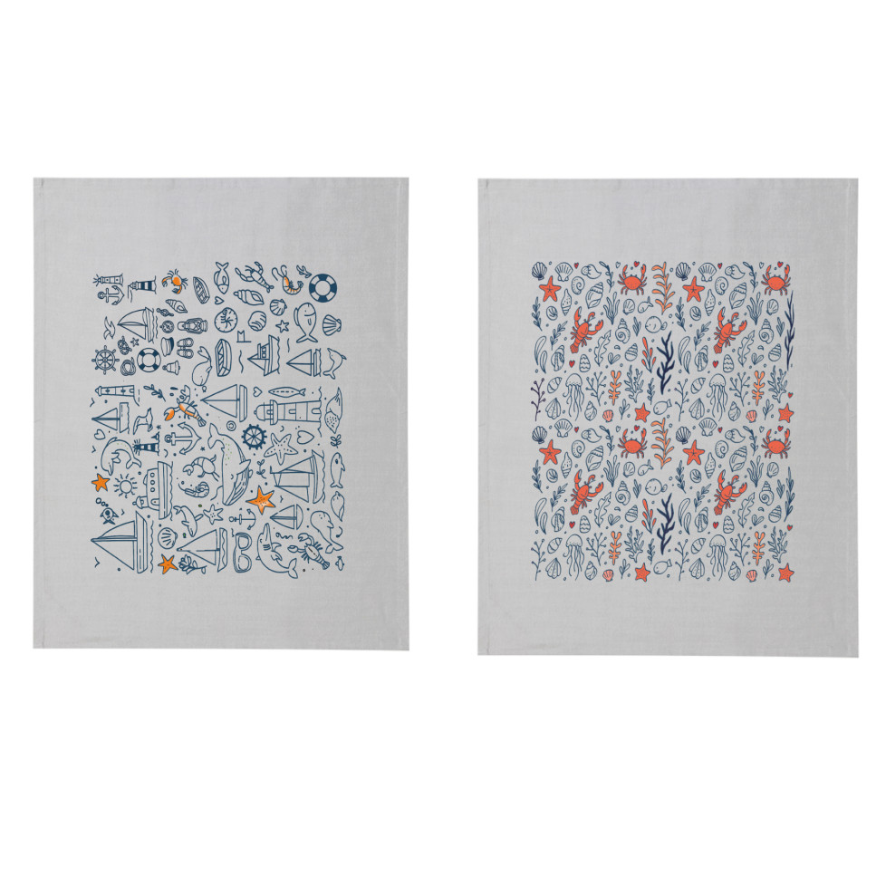 LOT 2 TORCHONS DE CUISINE – Colection Marinera