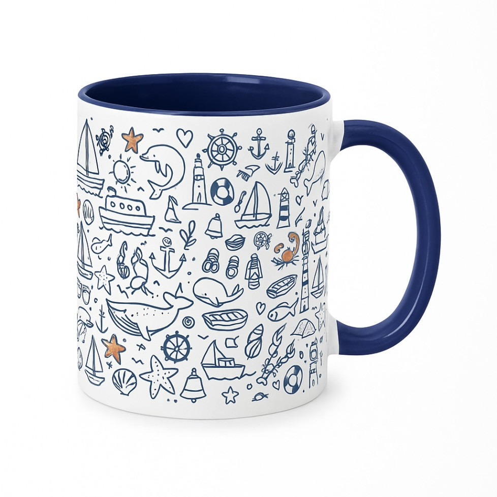 TAZA DE CERÁMICA – Colección Marinera « Iconos Marinos »
