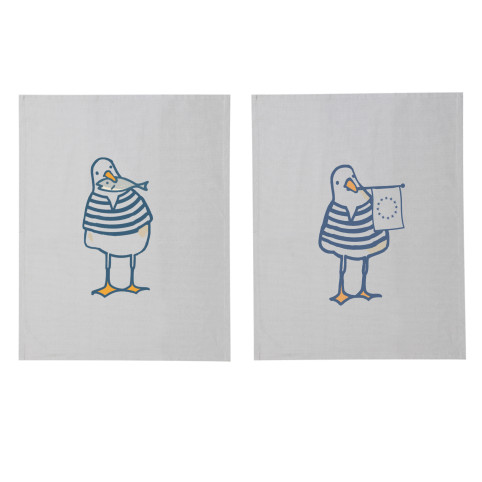 SET OF 2 COTTON KITCHEN TOWELS – Coastal Collection