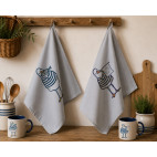 LOT DE 2 TORCHONS DE CUISINE – Collection Marine