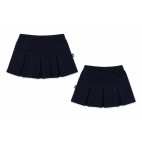 "BENEDICTE" PLEATED SKIRT - NAVY BLUE