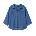 "SIBYLLE" OVERSHIRT - LIGHT DENIM
