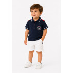 "BULLE" POLO ENFANT À MANCHES COURTES - BLEU MARINE