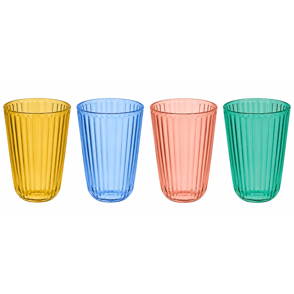 CONJUNTO DE 4 VASOS – COLORES SURTIDOS