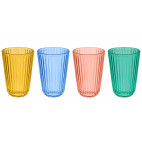 ENSEMBLE DE 4 VERRES À EAU – COLORIS ASSORTIS