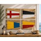 WOODEN PLAQUE "INTERNATIONAL CODE" 6