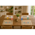 SET DE TABLE "ORIGAMI BATEAU"