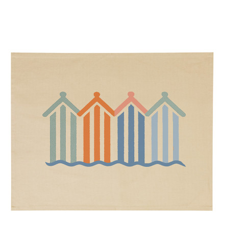 "BEACH HUTS" COTTON PLACEMAT