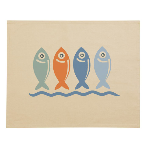 copy of "BEACH HUTS" COTTON PLACEMAT