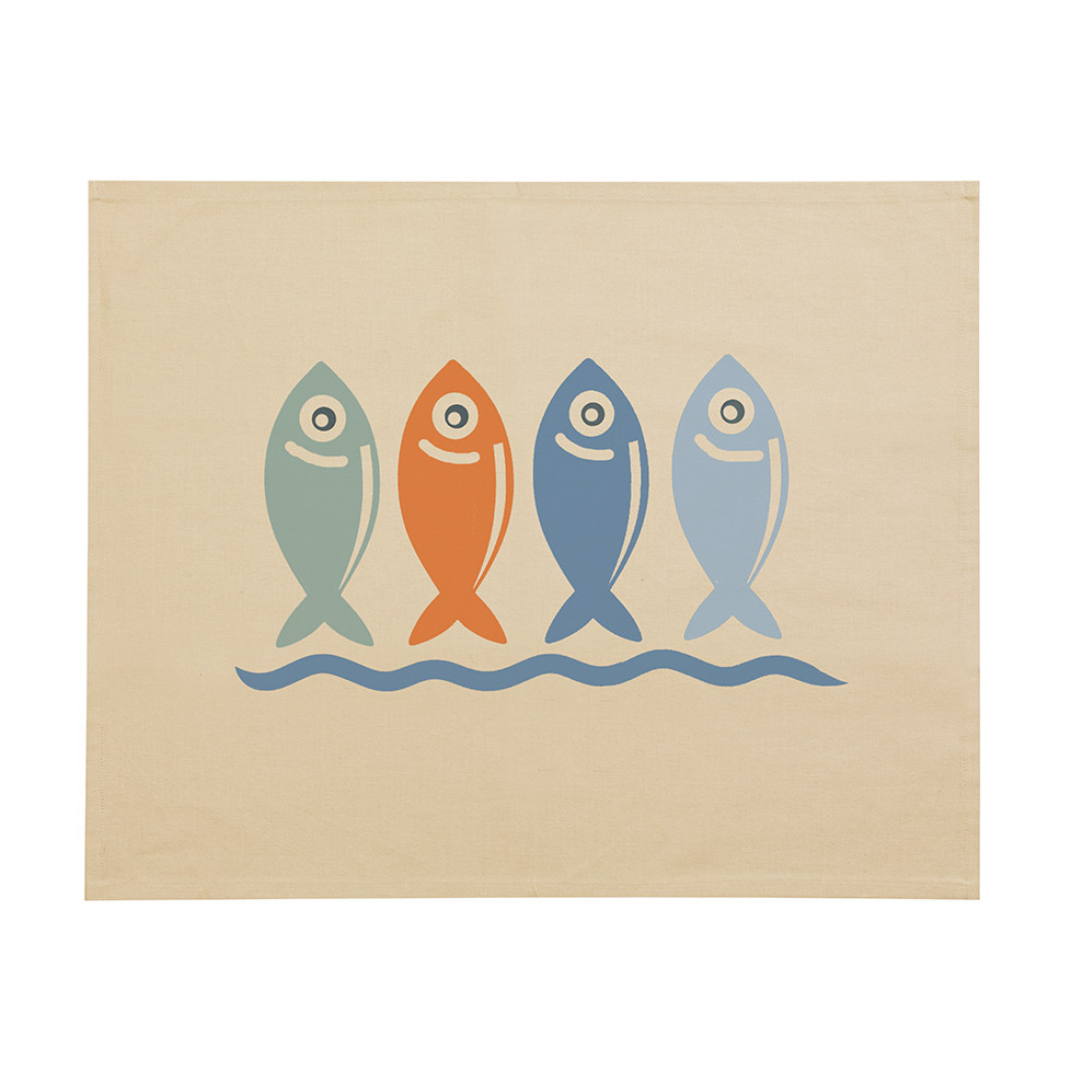 MANTEL INDIVIDUAL DE ALGODÓN « PECES »