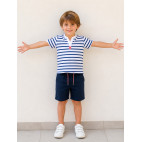 "BAPTISTE" BERMUDA AZUL MARINO PARA NIÑOS