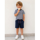 "BAPTISTE" MARINE BLUE BERMUDA SHORTS FOR KIDS