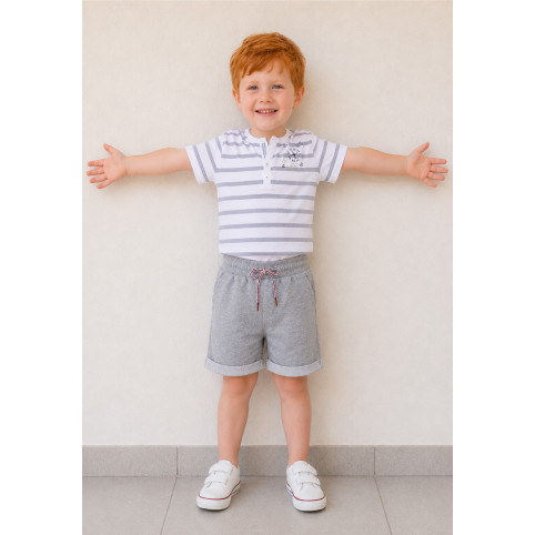 "TOMM" BOYS' GREY BERMUDA SHORTS