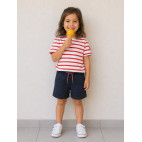 "BAPTISTE" MARINE BLUE BERMUDA SHORTS FOR KIDS