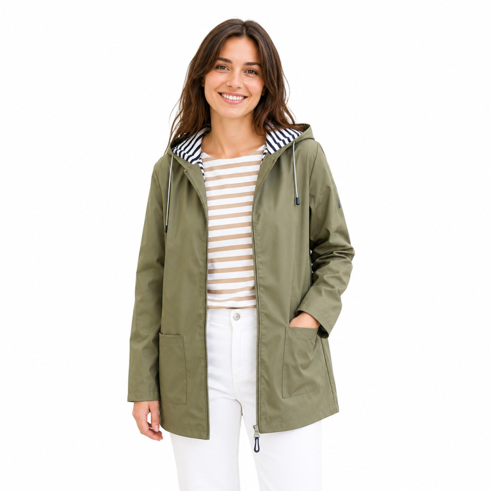 "LAURELLA" WOMEN'S KHAKI RAINCOAT