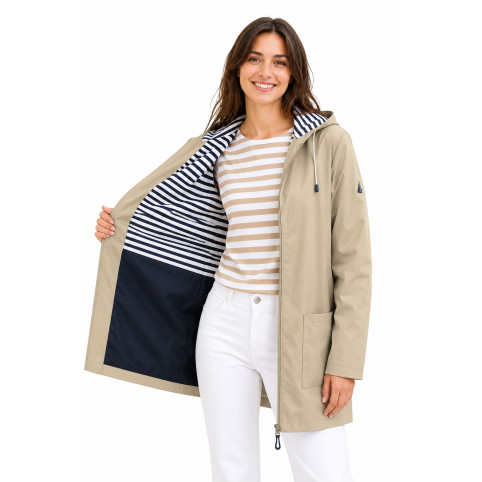 "LAURELLA" WOMEN'S BEIGE RAINCOAT