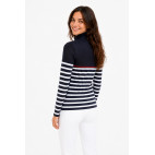 "JANELLE" SUDADERA NÁUTICA RAYAS AZUL MARINO / BLANCO MUJER