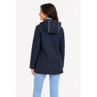 "SIA" IMPERMÉABLE BLEU MARINE CIRÉ POLAIRE FEMME
