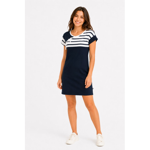 "EFFI" ROBE NAUTIQUE MANCHES COURTES Hublot Mode Marine