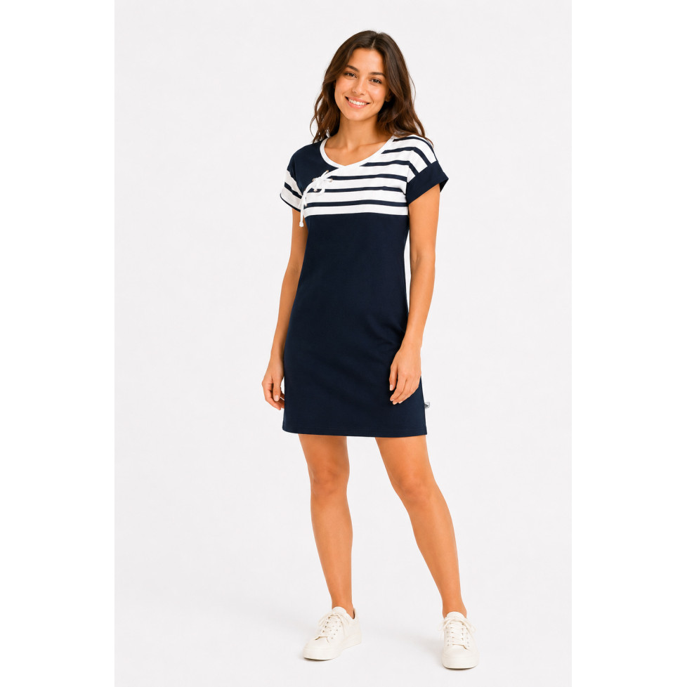 "EFFI" ROBE NAUTIQUE MANCHES COURTES Hublot Mode Marine
