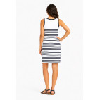 "TESS" NAUTICAL SLEEVELESS DRESS WITH WHITE AND BLUE STRIPES