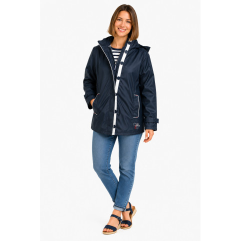 "MAIA" CHAQUETA IMPERMEABLE CHUBASQUERO AZUL MARINO