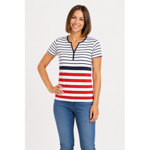 "SKYLER" CAMISETA MARINERA RAYAS MUJER Hublot Mode Marine