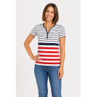 "SKYLER" TEE SHIRT MARINE RAYÉ FEMME Hublot Mode Marine
