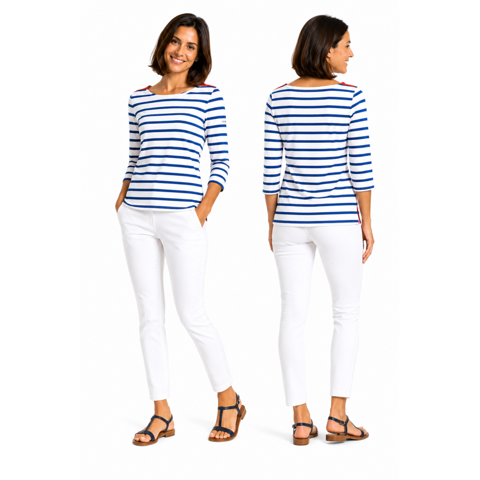 Size XS - "MAURINE" WOMEN'S CLASSIC NAUTICAL SHIRT