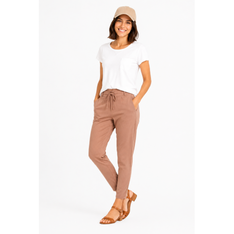 "FIDIS" PANTALÓN ELÁSTICO CAMEL PARA MUJER