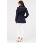 "MARLEN" TRENCH GABARDINE BLEU MARIN FEMME