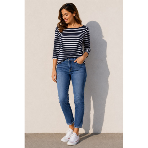 "BLANCA" TEE SHIRT NAUTIQUE FEMME MANCHES 3/4