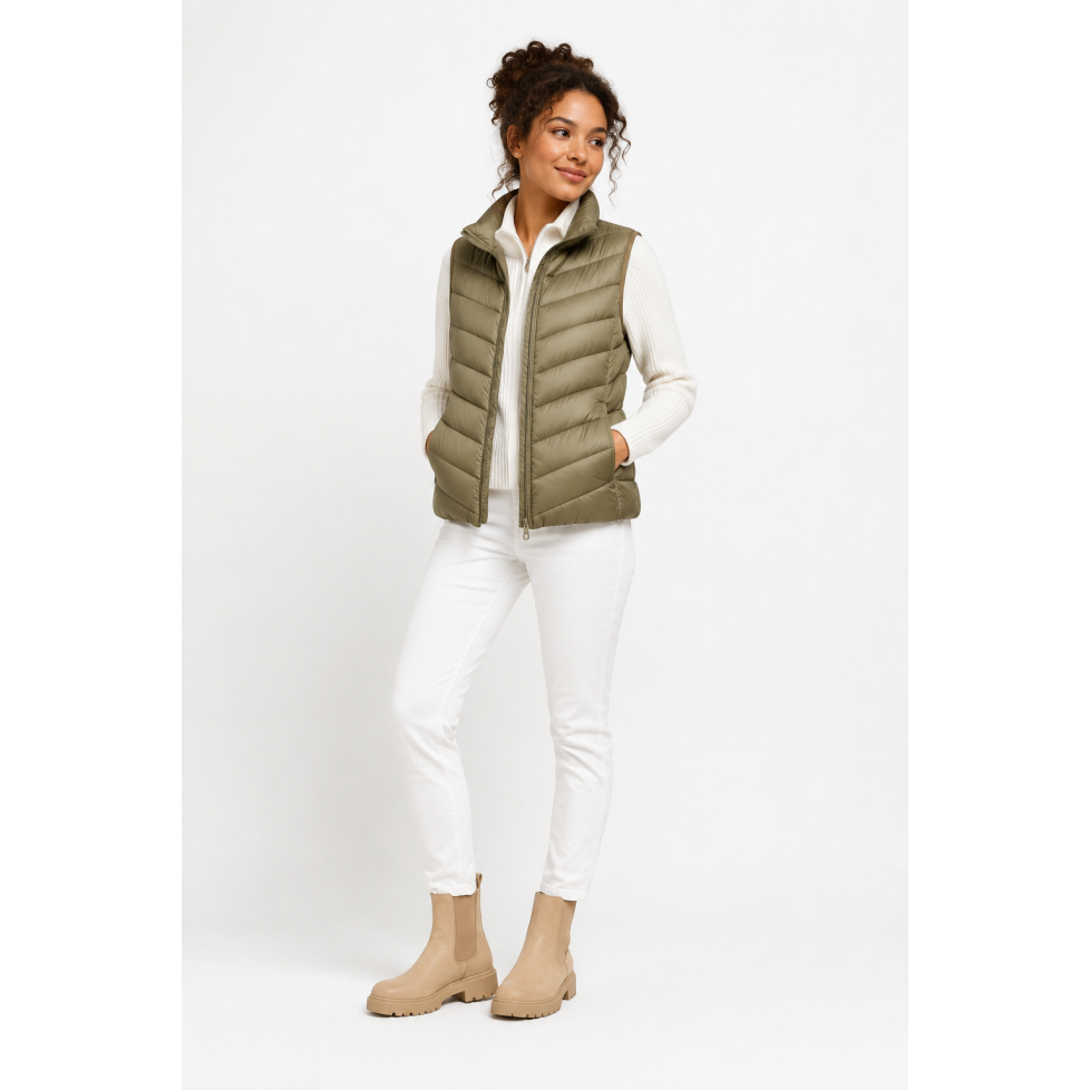 "CLEMY" CHALECO ACOLCHADO MUJER KAKI